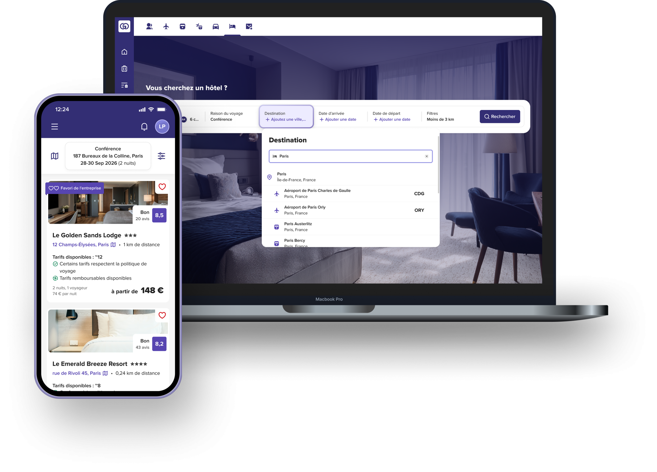 Goelett, solution de reservation online pour business travel