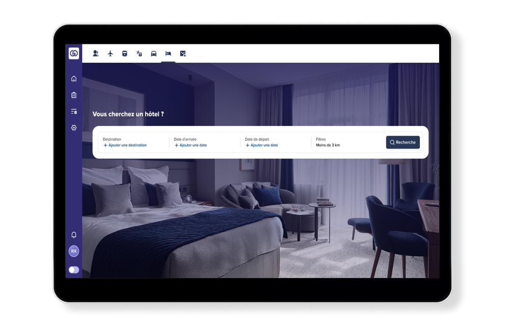 Nouvelle interface reservation hoteliere Goelett
